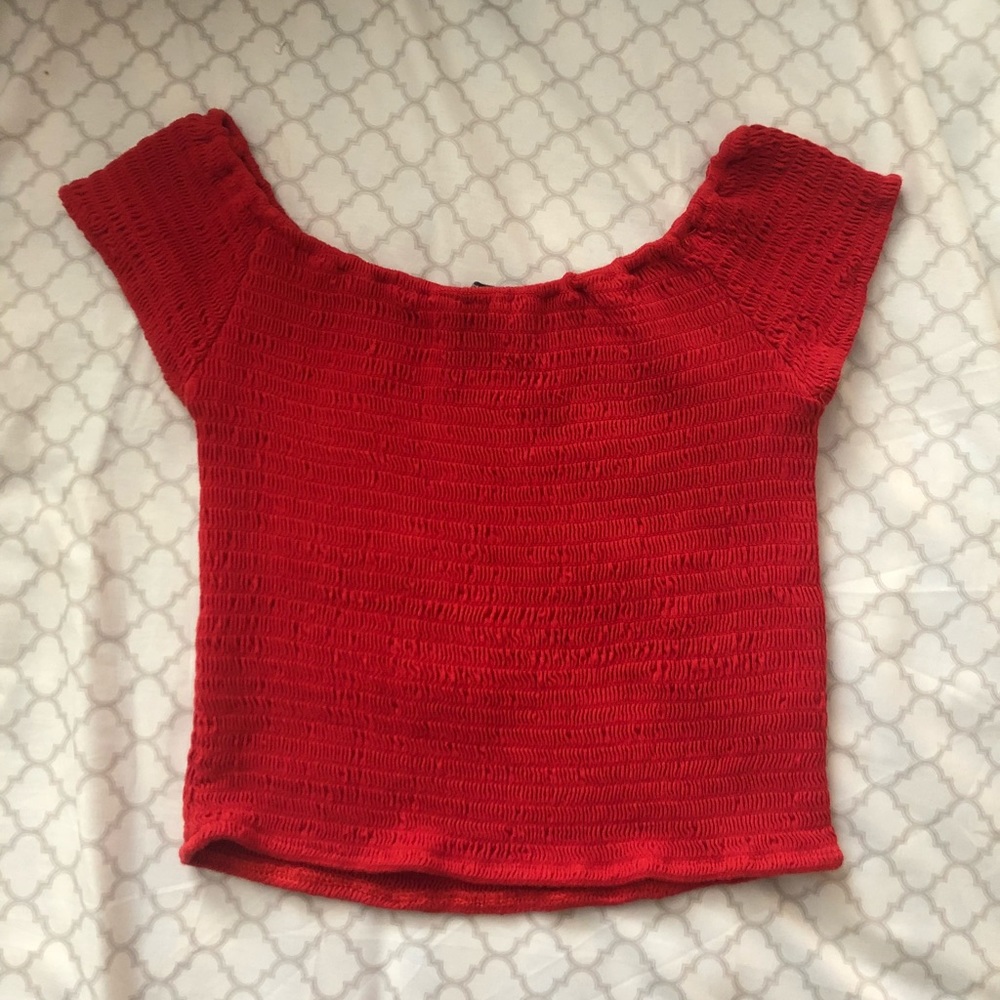 Brandy Melville off the shoulder crop top